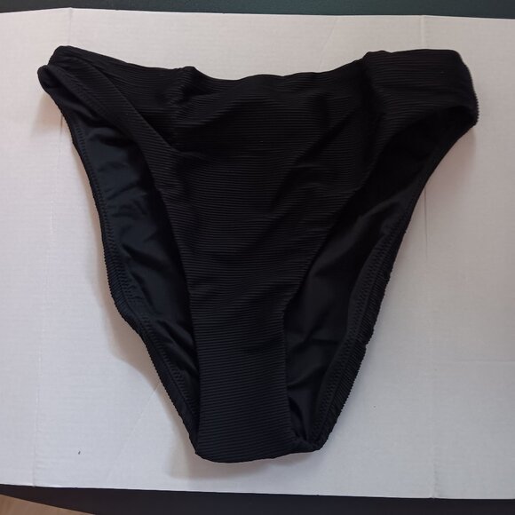 J. Crew Other - J Crew Women's Ribbed High Rise Bikini Bottom Black Size Small NWT